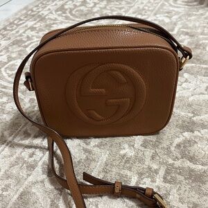Gucci Tan Leather Crossbody Bag